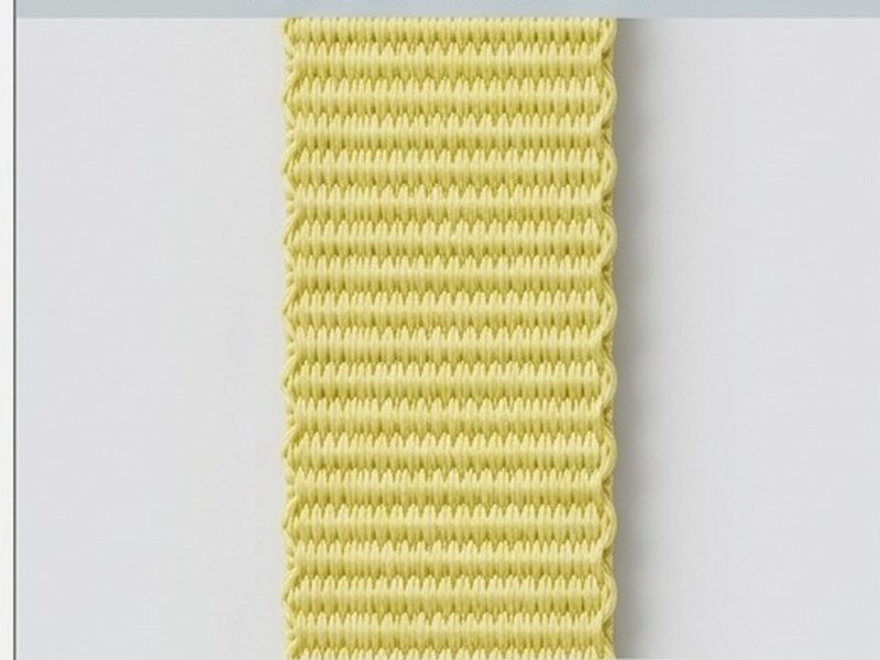 Macro view of the woven structure of polyester tape